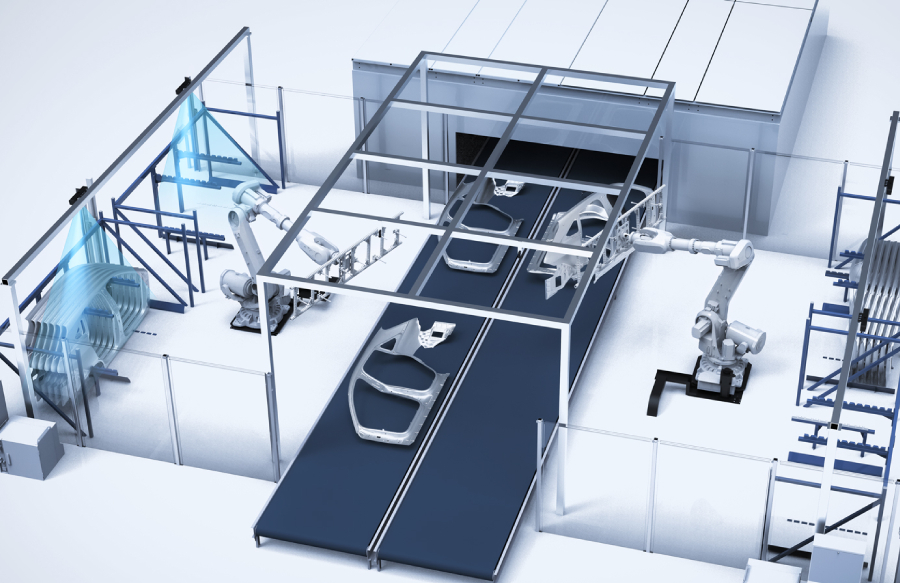 AI視覺(jué)引導(dǎo)沖壓件裝筐